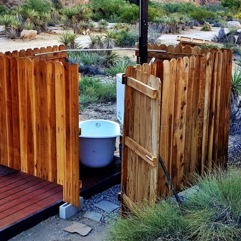 aircottage safari tent bath